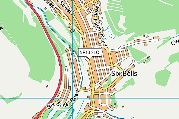 NP13 2LQ map - OS VectorMap District (Ordnance Survey)