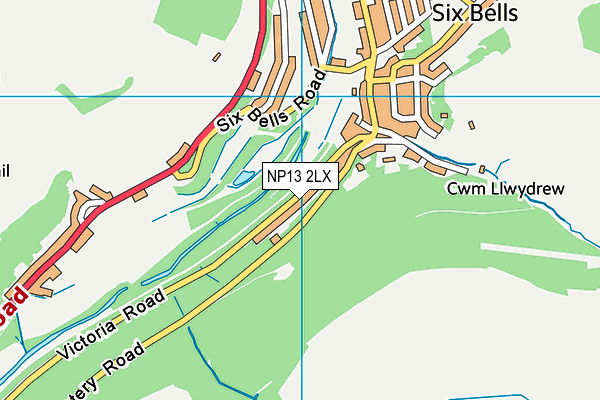 NP13 2LX map - OS VectorMap District (Ordnance Survey)