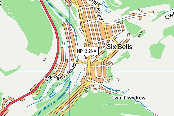NP13 2NA map - OS VectorMap District (Ordnance Survey)