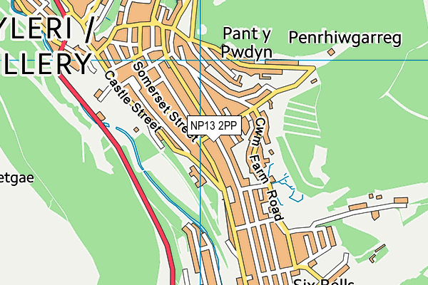 NP13 2PP map - OS VectorMap District (Ordnance Survey)