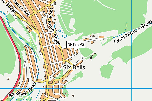 NP13 2PS map - OS VectorMap District (Ordnance Survey)