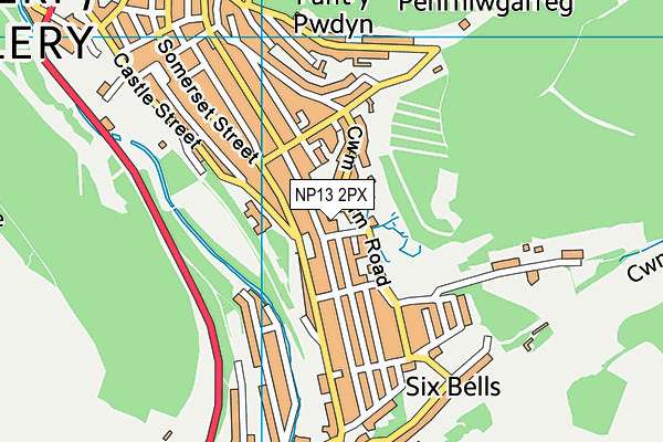 NP13 2PX map - OS VectorMap District (Ordnance Survey)