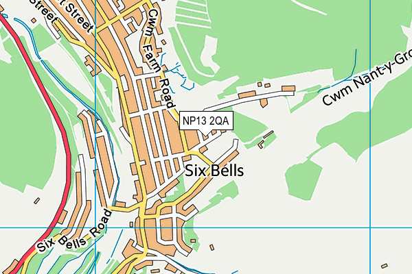 NP13 2QA map - OS VectorMap District (Ordnance Survey)