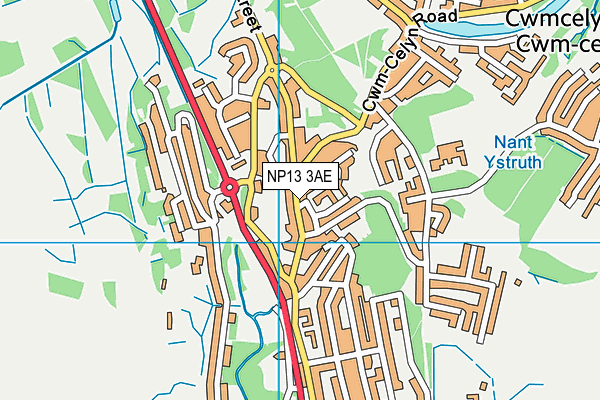 NP13 3AE map - OS VectorMap District (Ordnance Survey)