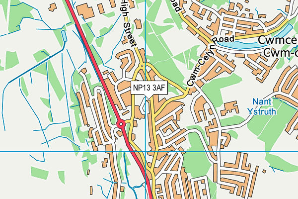 NP13 3AF map - OS VectorMap District (Ordnance Survey)