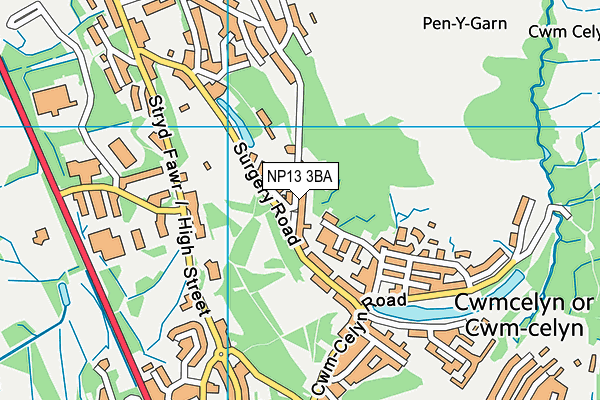 NP13 3BA map - OS VectorMap District (Ordnance Survey)