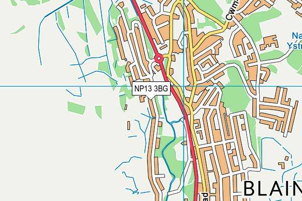 NP13 3BG map - OS VectorMap District (Ordnance Survey)