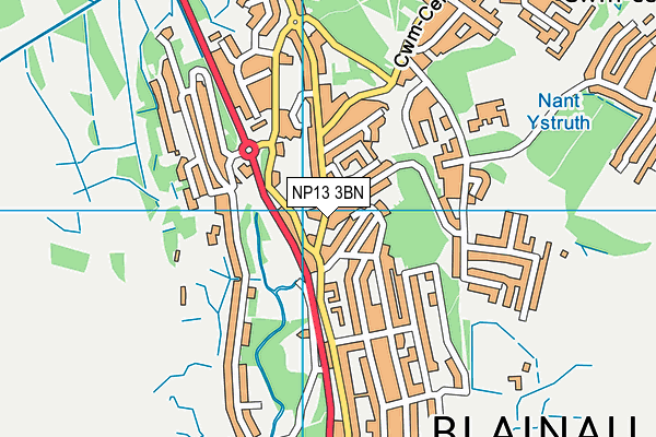 NP13 3BN map - OS VectorMap District (Ordnance Survey)