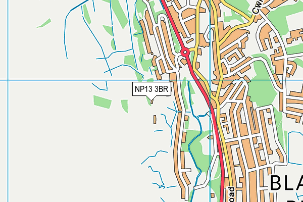 NP13 3BR map - OS VectorMap District (Ordnance Survey)