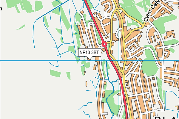 NP13 3BT map - OS VectorMap District (Ordnance Survey)