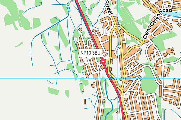 NP13 3BU map - OS VectorMap District (Ordnance Survey)