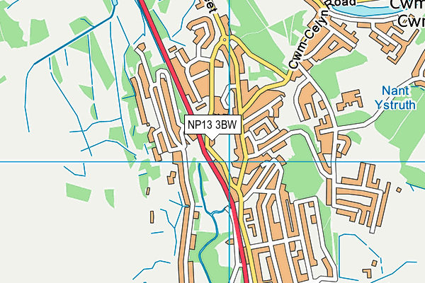 NP13 3BW map - OS VectorMap District (Ordnance Survey)