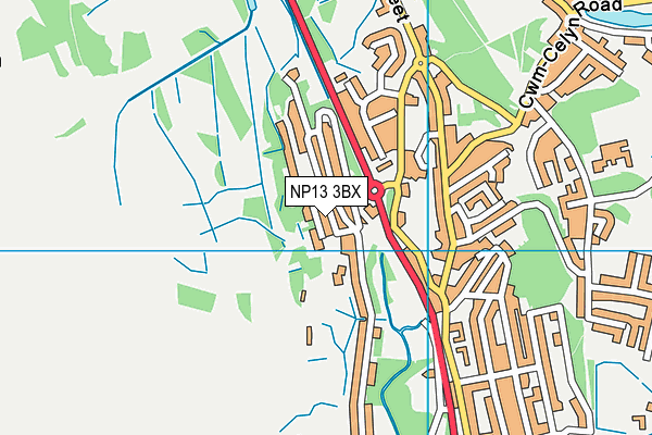 NP13 3BX map - OS VectorMap District (Ordnance Survey)