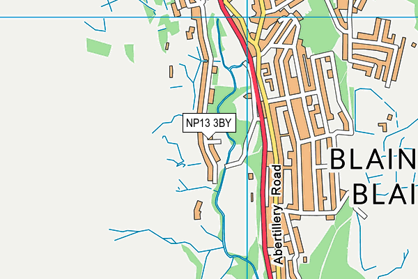NP13 3BY map - OS VectorMap District (Ordnance Survey)