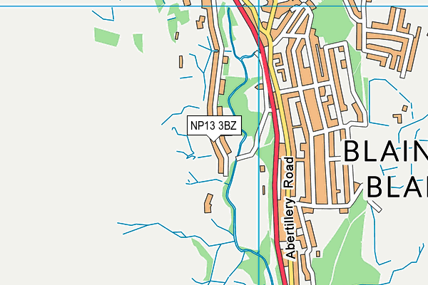 NP13 3BZ map - OS VectorMap District (Ordnance Survey)