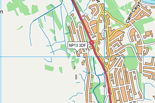 NP13 3DF map - OS VectorMap District (Ordnance Survey)