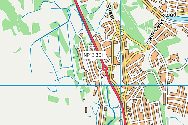 NP13 3DH map - OS VectorMap District (Ordnance Survey)