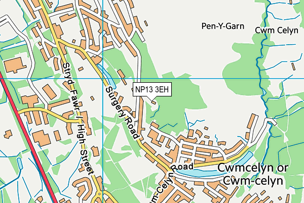 NP13 3EH map - OS VectorMap District (Ordnance Survey)