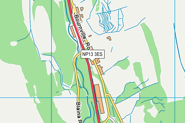 NP13 3ES map - OS VectorMap District (Ordnance Survey)