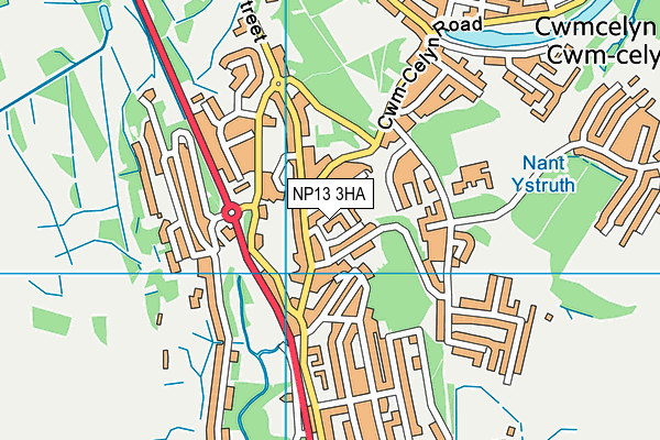 NP13 3HA map - OS VectorMap District (Ordnance Survey)