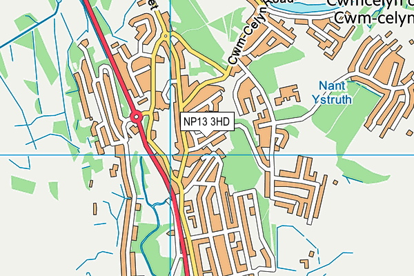 NP13 3HD map - OS VectorMap District (Ordnance Survey)