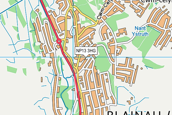 NP13 3HG map - OS VectorMap District (Ordnance Survey)