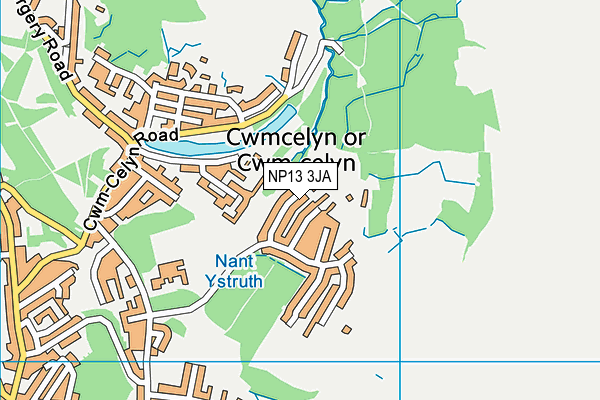 NP13 3JA map - OS VectorMap District (Ordnance Survey)