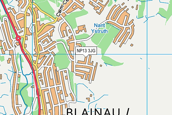 NP13 3JG map - OS VectorMap District (Ordnance Survey)