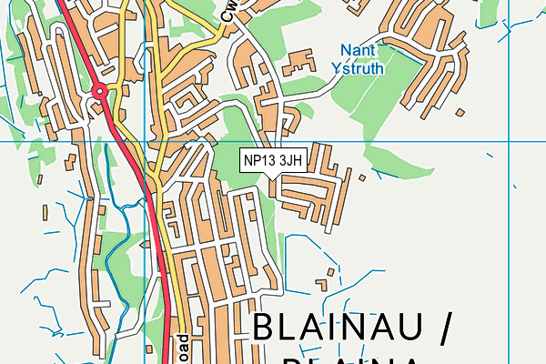 NP13 3JH map - OS VectorMap District (Ordnance Survey)