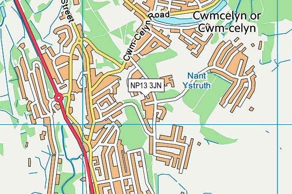 NP13 3JN map - OS VectorMap District (Ordnance Survey)
