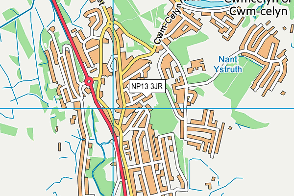 NP13 3JR map - OS VectorMap District (Ordnance Survey)