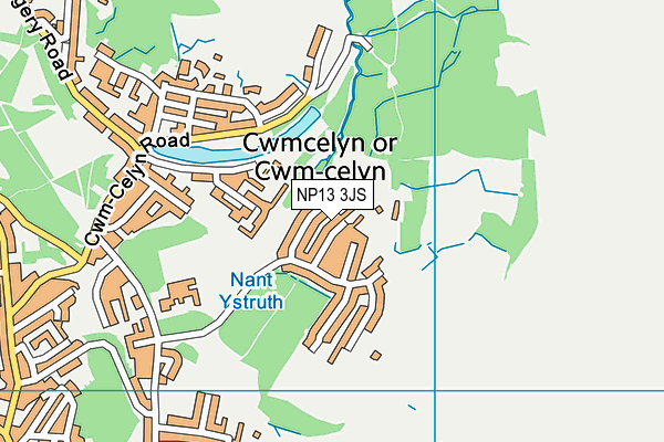 NP13 3JS map - OS VectorMap District (Ordnance Survey)