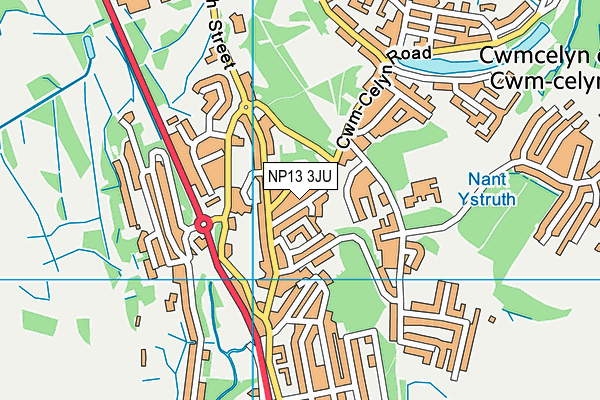 NP13 3JU map - OS VectorMap District (Ordnance Survey)