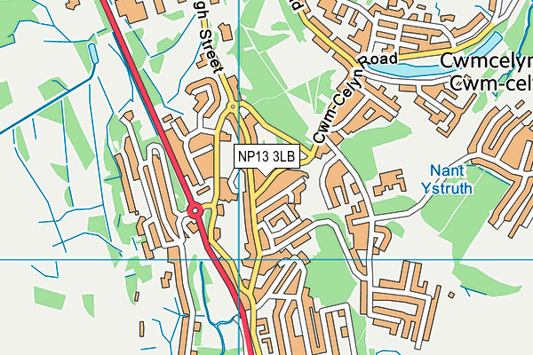 NP13 3LB map - OS VectorMap District (Ordnance Survey)