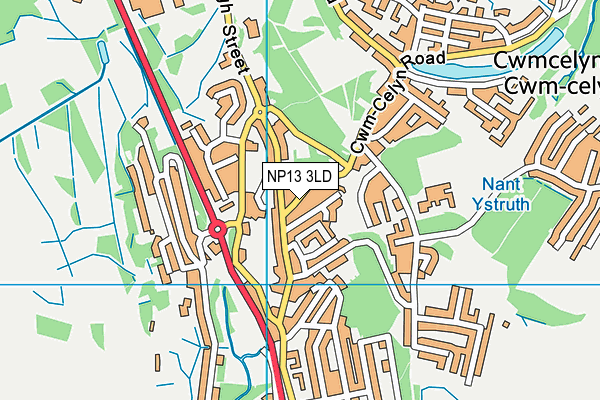 NP13 3LD map - OS VectorMap District (Ordnance Survey)