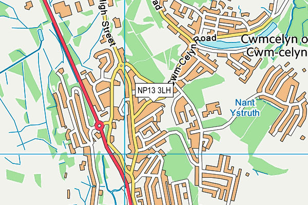 NP13 3LH map - OS VectorMap District (Ordnance Survey)
