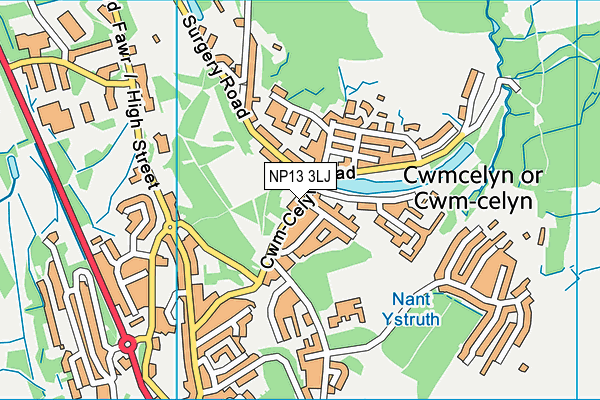 NP13 3LJ map - OS VectorMap District (Ordnance Survey)