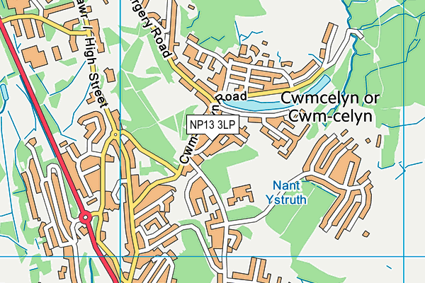 NP13 3LP map - OS VectorMap District (Ordnance Survey)