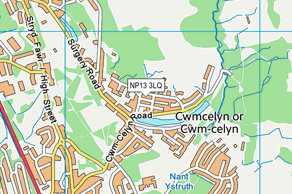 NP13 3LQ map - OS VectorMap District (Ordnance Survey)