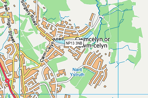NP13 3NB map - OS VectorMap District (Ordnance Survey)