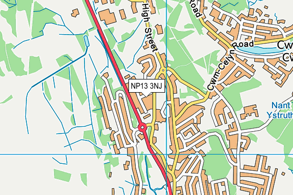 NP13 3NJ map - OS VectorMap District (Ordnance Survey)