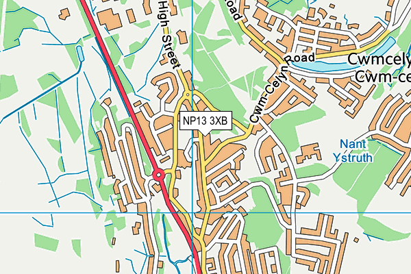 NP13 3XB map - OS VectorMap District (Ordnance Survey)