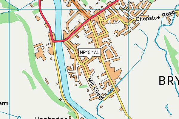 NP15 1AL map - OS VectorMap District (Ordnance Survey)
