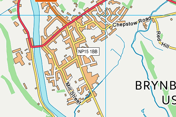 NP15 1BB map - OS VectorMap District (Ordnance Survey)