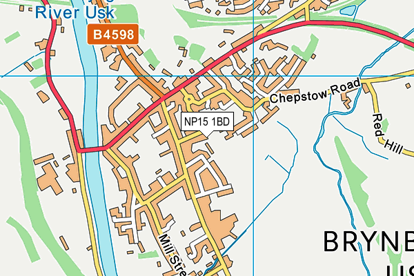 NP15 1BD map - OS VectorMap District (Ordnance Survey)