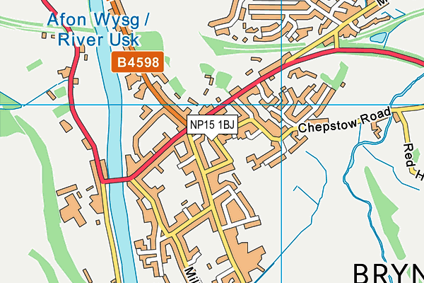 NP15 1BJ map - OS VectorMap District (Ordnance Survey)