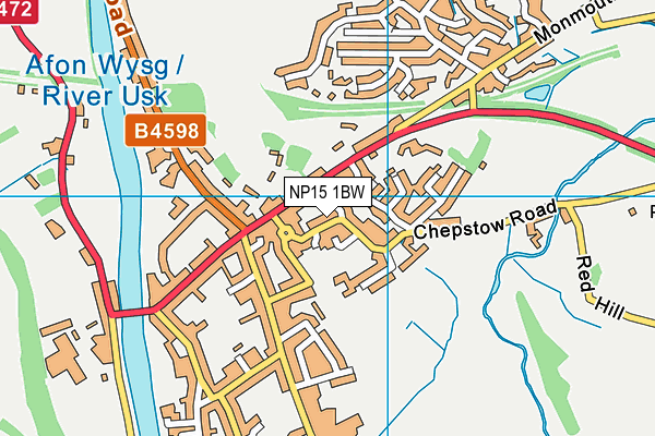 NP15 1BW map - OS VectorMap District (Ordnance Survey)