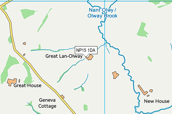 NP15 1DA map - OS VectorMap District (Ordnance Survey)