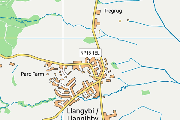 NP15 1EL map - OS VectorMap District (Ordnance Survey)