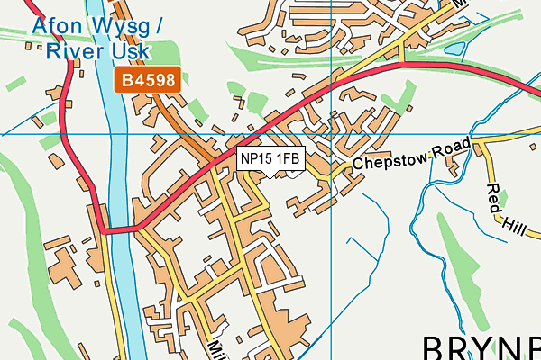 NP15 1FB map - OS VectorMap District (Ordnance Survey)